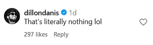 Dillon Danis' comment on Helen Yee's Instagram post. [Image Courtesy: @helenyeesports on Instagram]