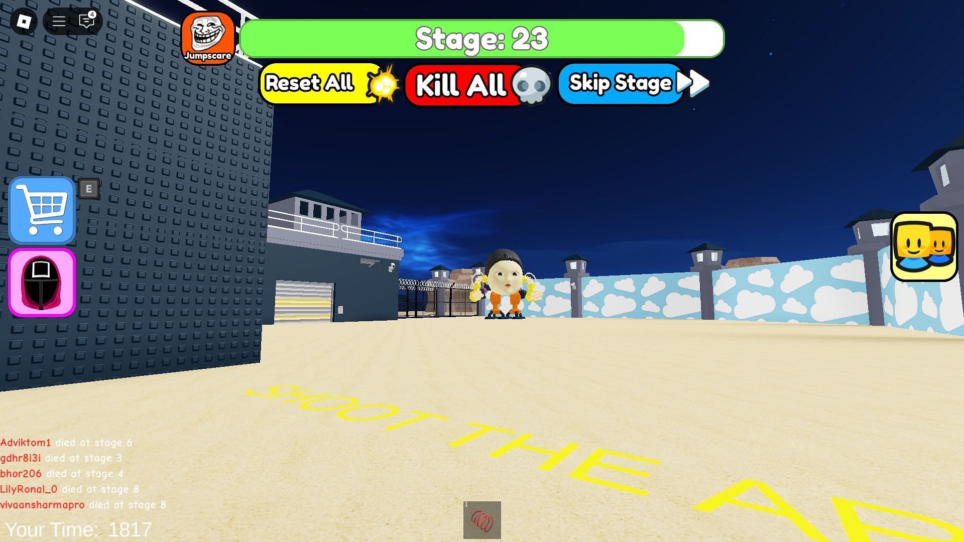 Defeat enemies using the Food-Zooka (Image via Roblox)