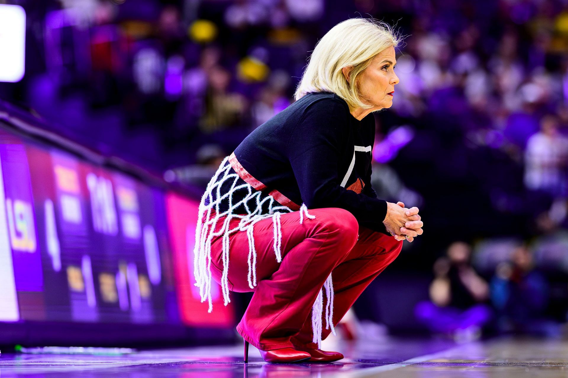  Head coach Kim Mulkey of the LSU Tigers in action against the Auburn Tigers on January 5, 2025 at the Pete Maravich Assembly Center in Baton Rouge, Louisiana. - Source: Getty