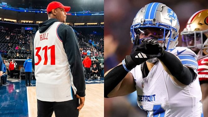 Jamahal Hill shares four-word reaction looking back at clip of Detroit Lions' Amon-Ra St. Brown taking it personal with the Washington Commanders