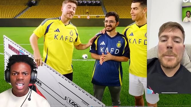 Cristiano Ronaldo includes IShowSpeed's reaction to his collaboration with MrBeast in latest YouTube video