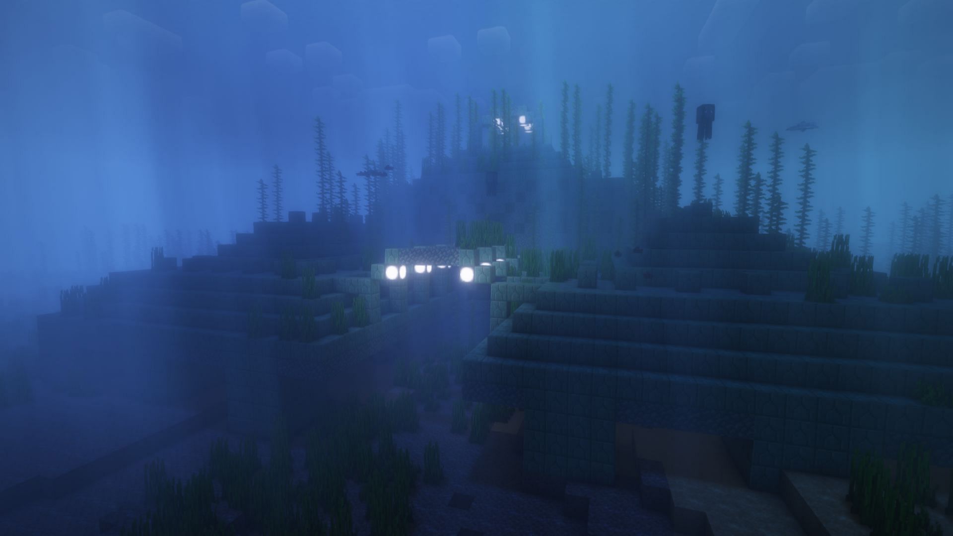 Sponges are found only in Ocean Monuments (Image via Mojang Studios)