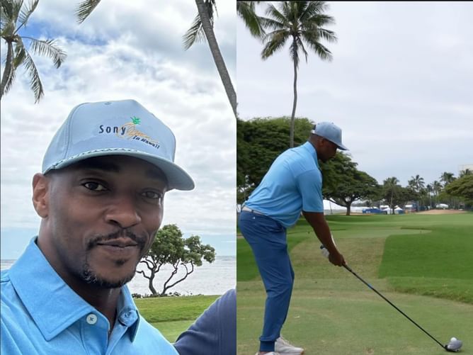 Watch: Captain America Anthony Mackie shows off his impressive swing at the Sony Open