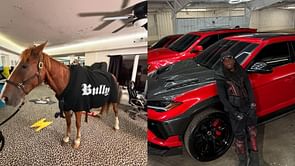 Kanye West posts photo of a horse inside Kai Cenat's house to promote new album