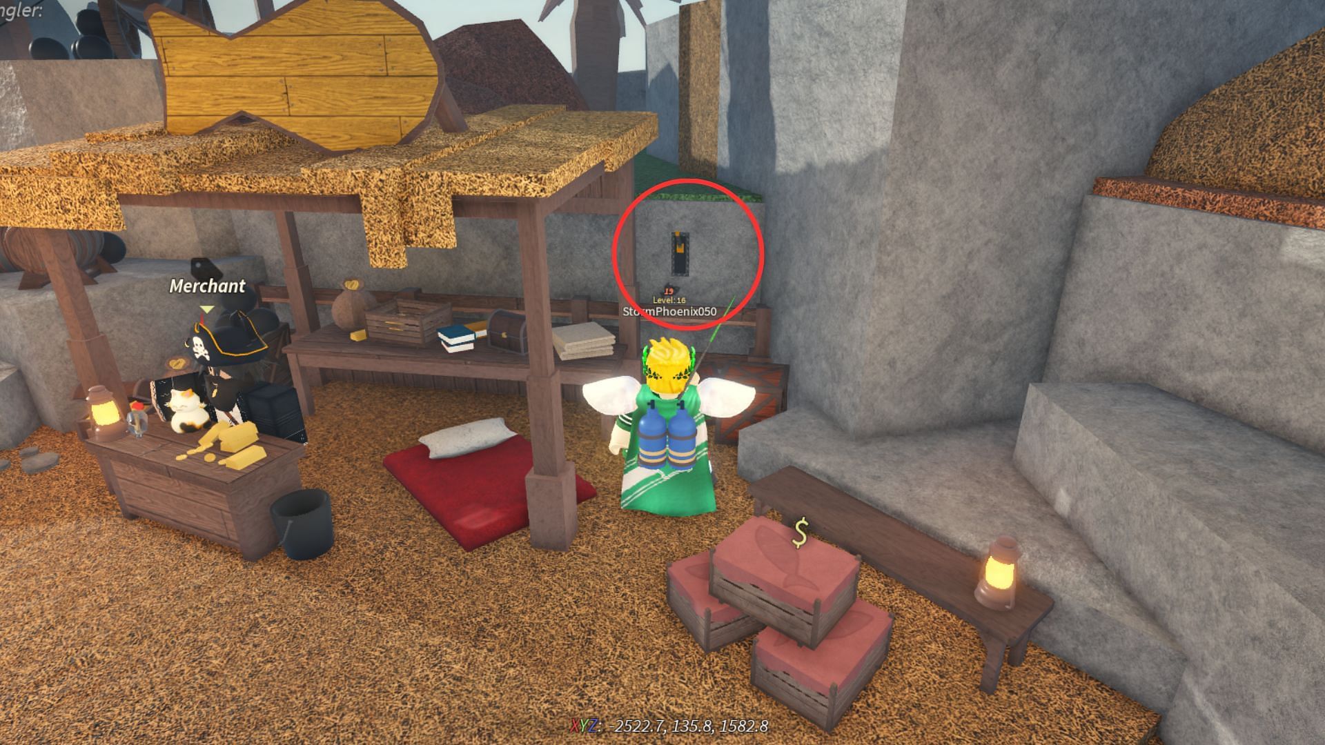 The first lever (Image via Roblox)