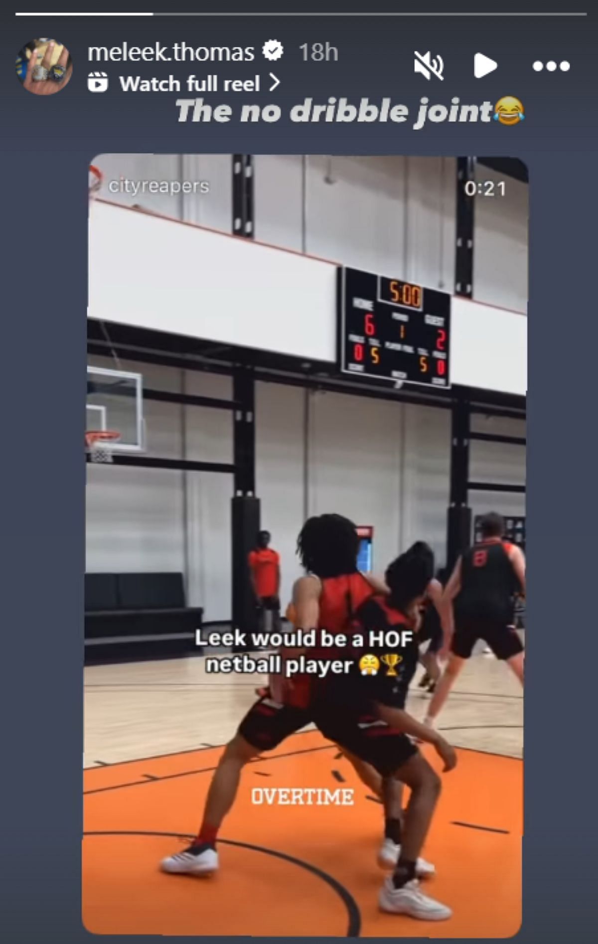 Arkansas signee Meleek Thomas shares clip of his scoring prowess without dribbles (Image: IG/meleek.thomas)