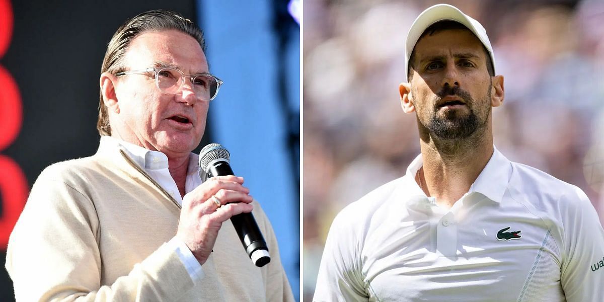 American ATP legend Jimmy Connors (left) and Novak Djokovic (right)