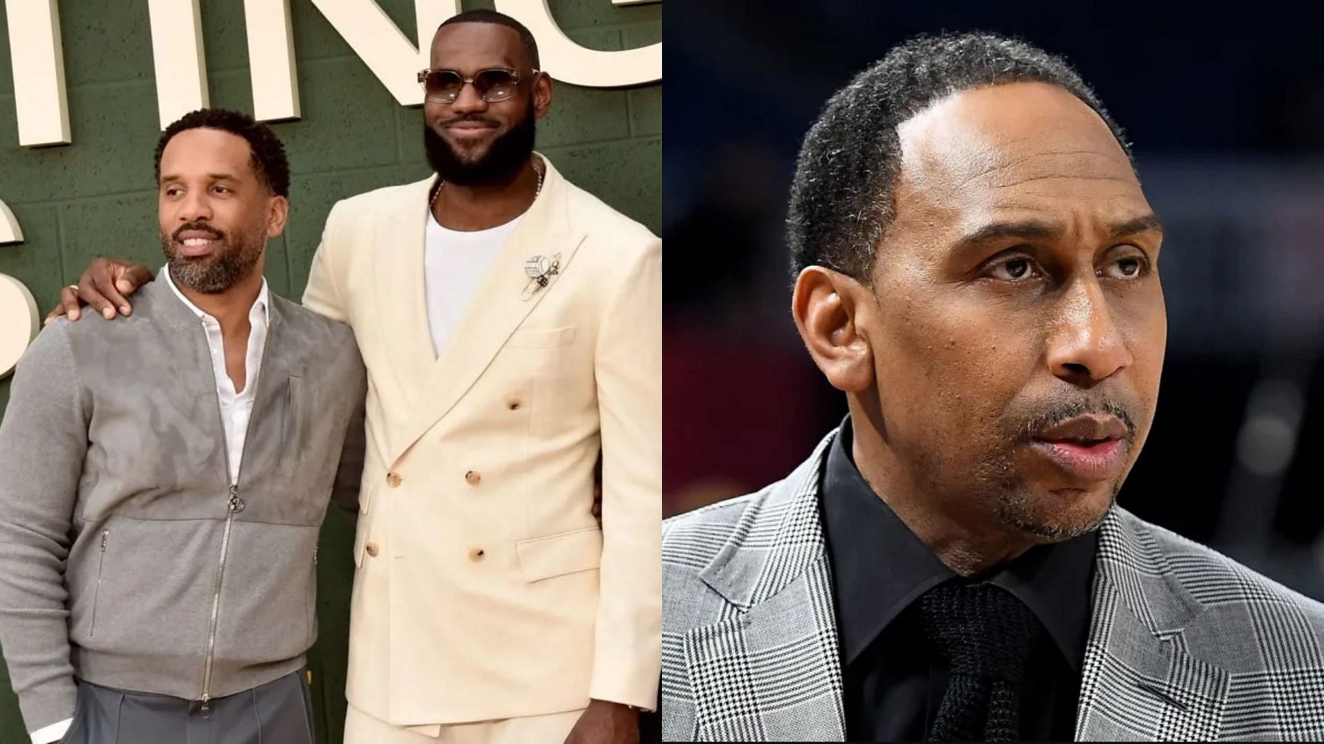 Maverick Carter and LeBron James (left) and Stephen A. Smith (right) - Source: Getty Images