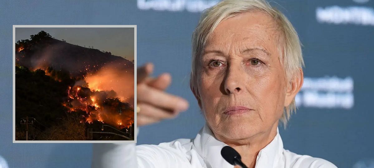 Wildfires in Los Angeles (Inset), Martina Navratilova [Image source: Getty]