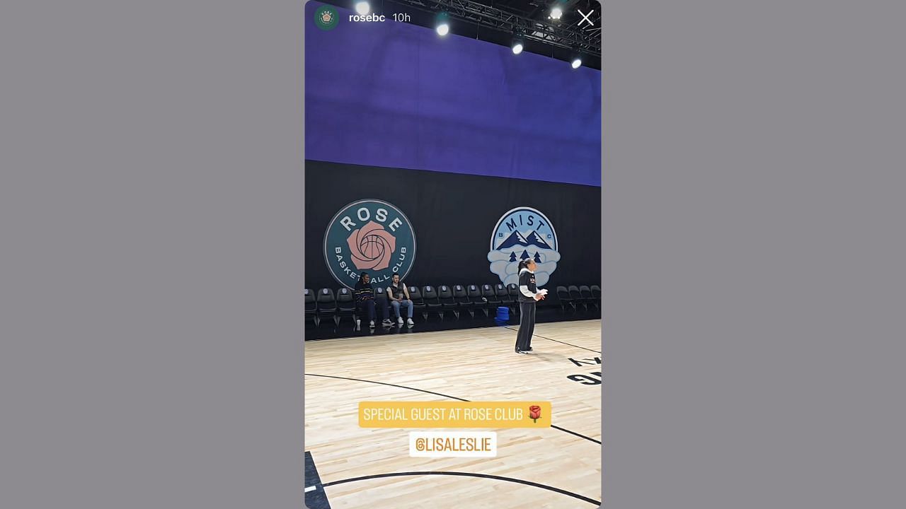 Lisa Leslie attends Rose BC&#039;s practice sessions. (Credits: Instagram/@rosebc)