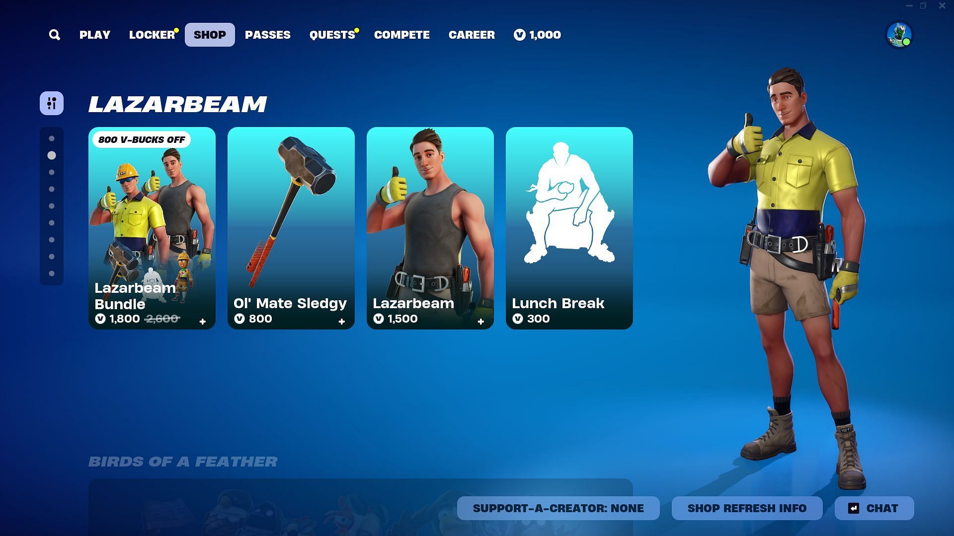 You can now purchase the LazarBeam skin in Fortnite (Image via Epic Games)