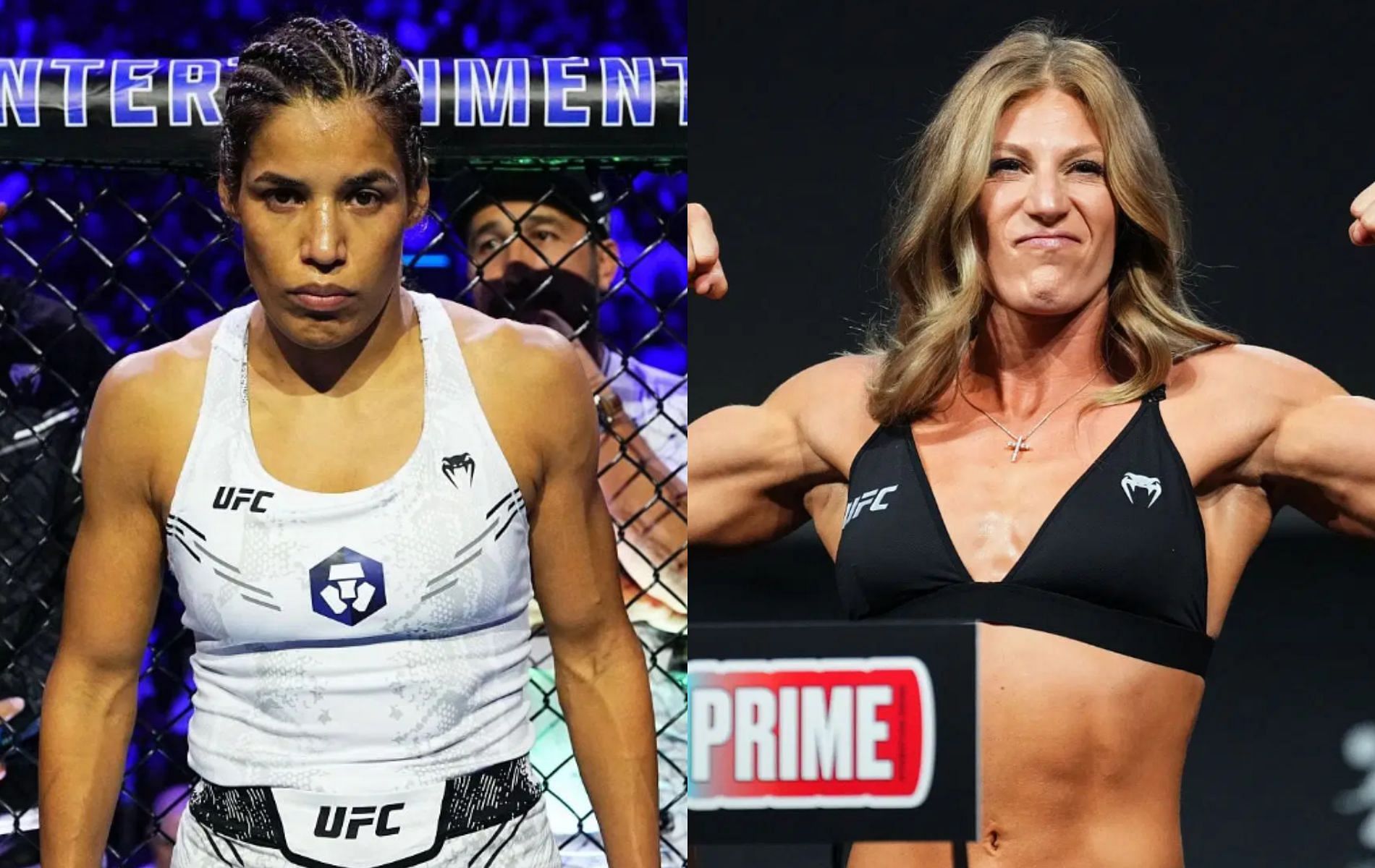 A noted female bantamweight contender calls out Kayla Harrison and her manager in case Juliana Pena stays unavailable. [Image Courtesy: Getty Images]