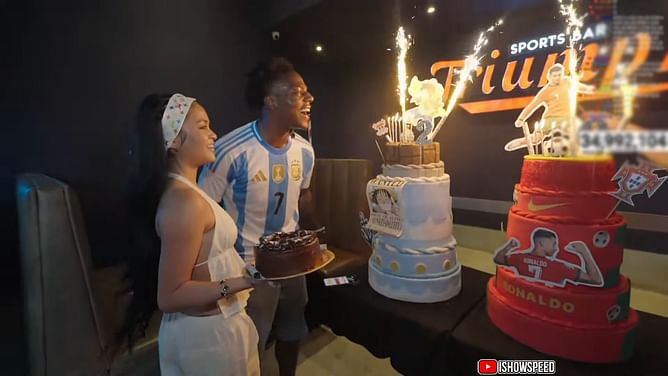 IShowSpeed's girlfriend surprises him in Argentina for his 20th birthday