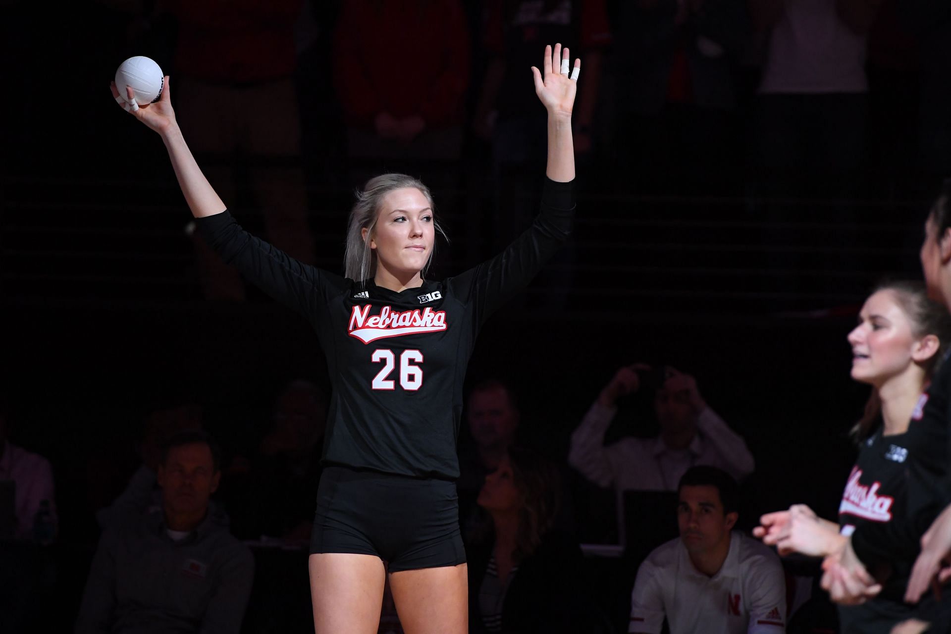 Lauren Stivrins at the 2018 NCAA Division I Women&#039;s Volleyball Championship - Source: Getty