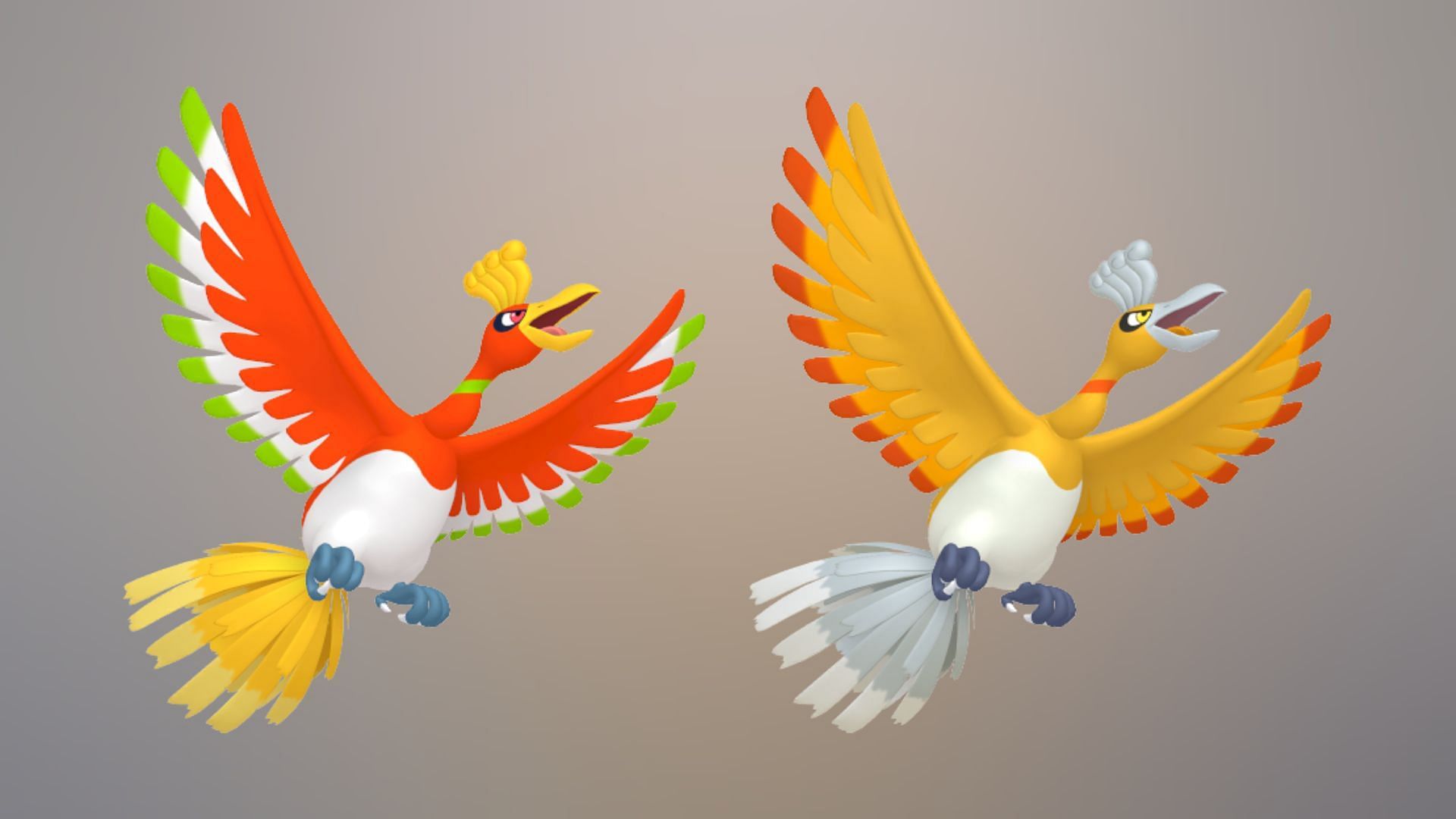 Ho-Oh shiny comparison (Image via TPC)