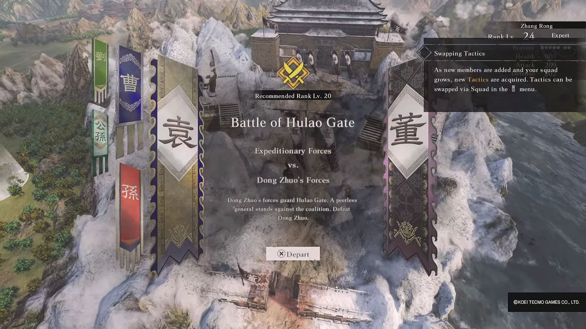 A guide for Battle of Hulao Gate in Dynasty Warriors Origins (Image via Koei Tecmo)