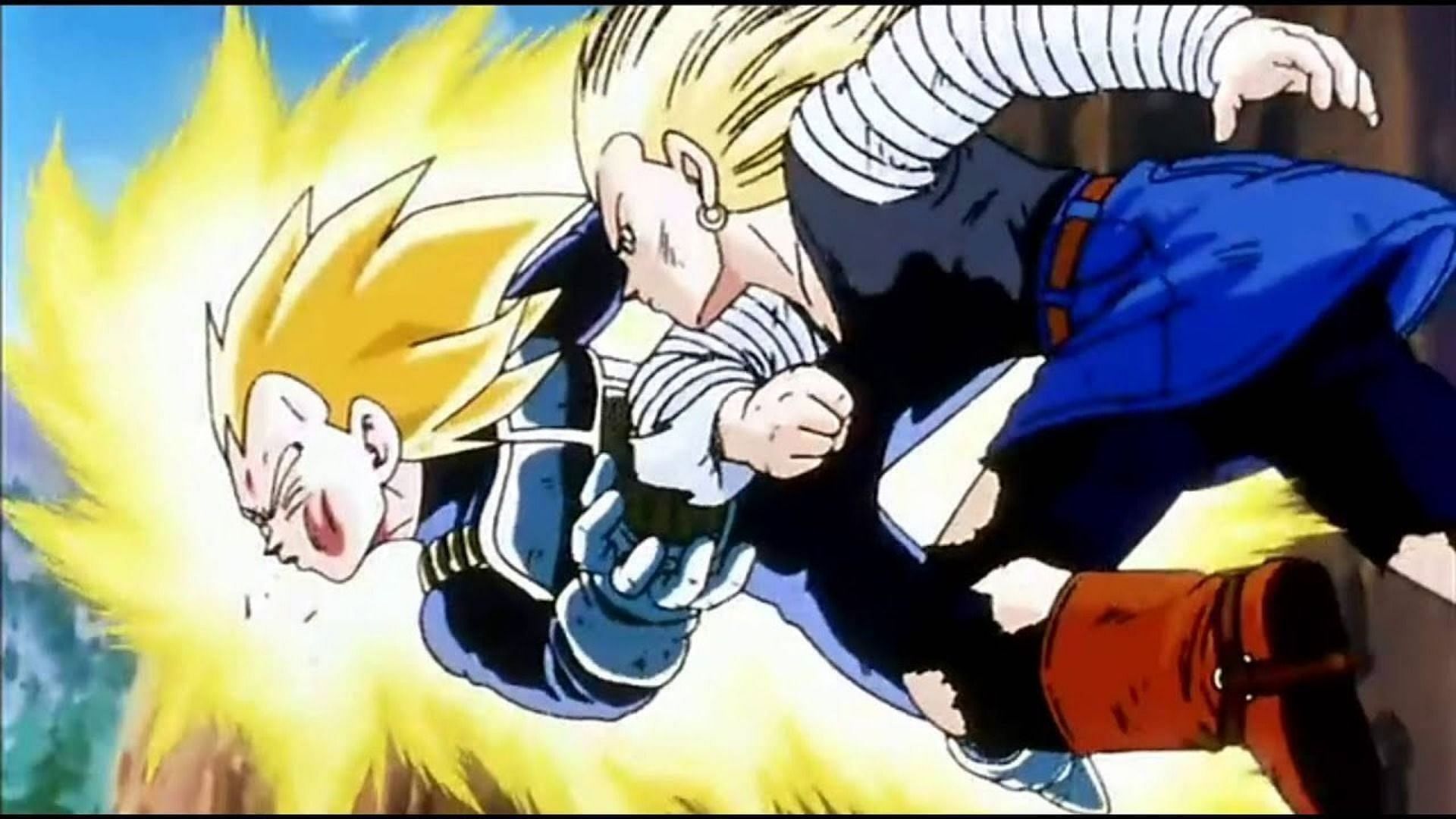 Vegeta vs Android 18 (Image via Toei Animation)