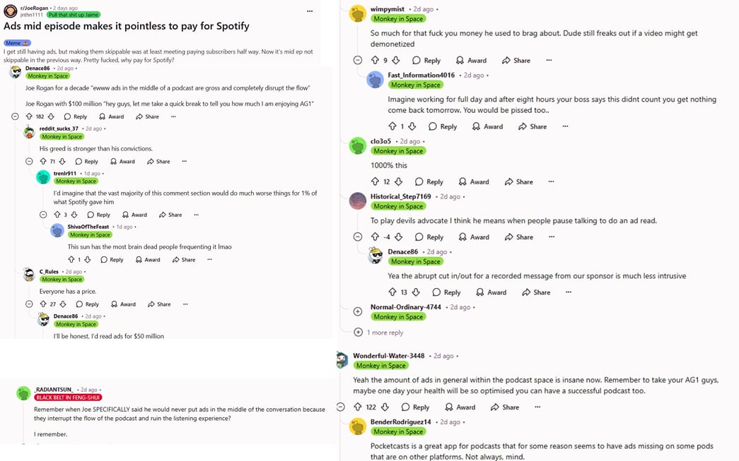 Joe Rogan Ad Joe Rogan gets called out on Reddit for new podcast ad feature despite ...