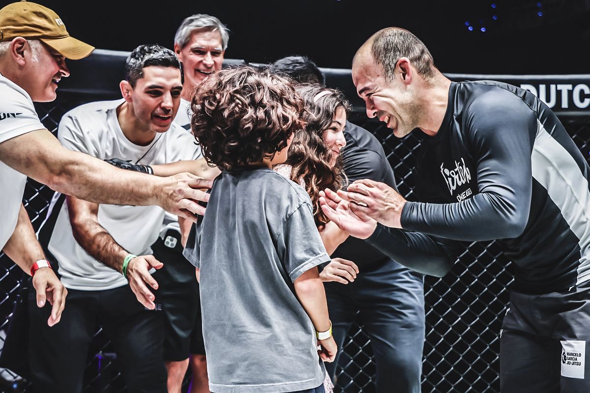  BJJ legend Marcelo Garcia thrilled to have competed in front of his kids for the first time at ONE 170. -- Photo by ONE Championship