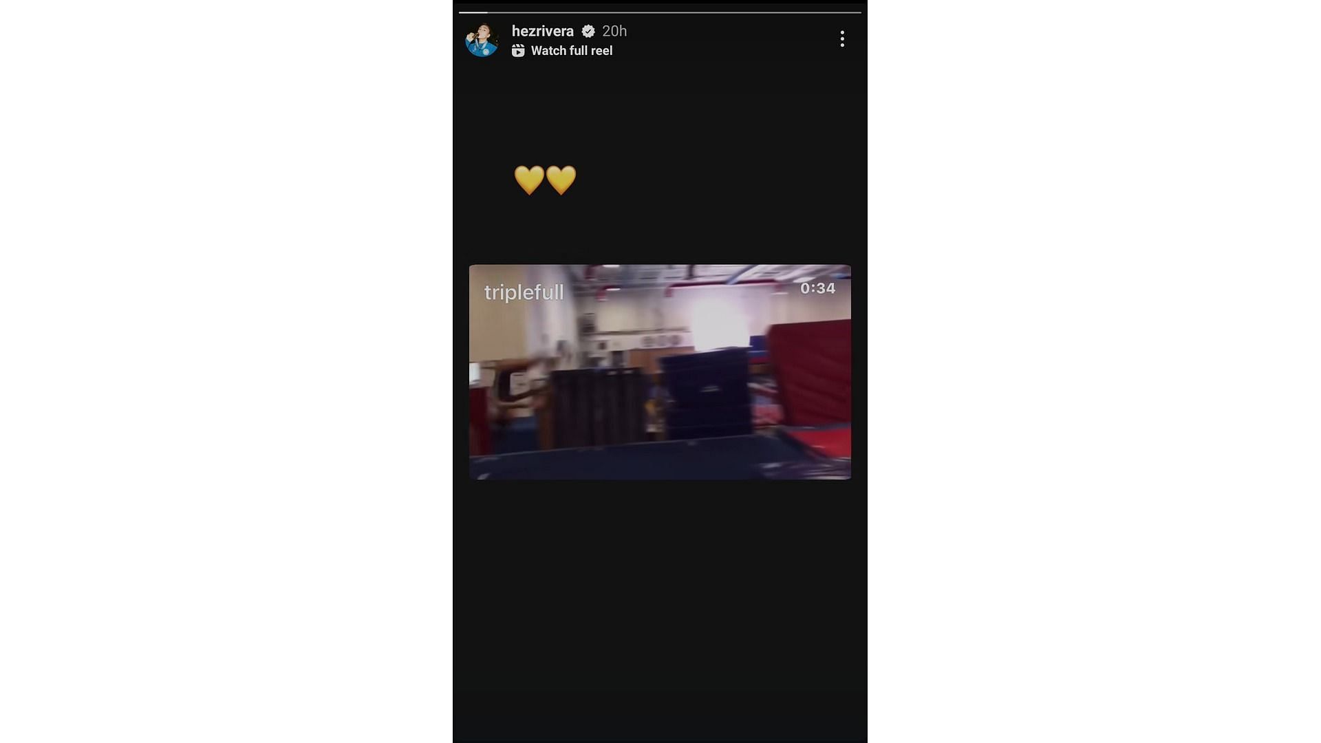 Screenshot of Hezly Rivera&#039;s Instagram story feat her reaction to one of her old videos (Image via: Rivera&#039;s Instagram handle)