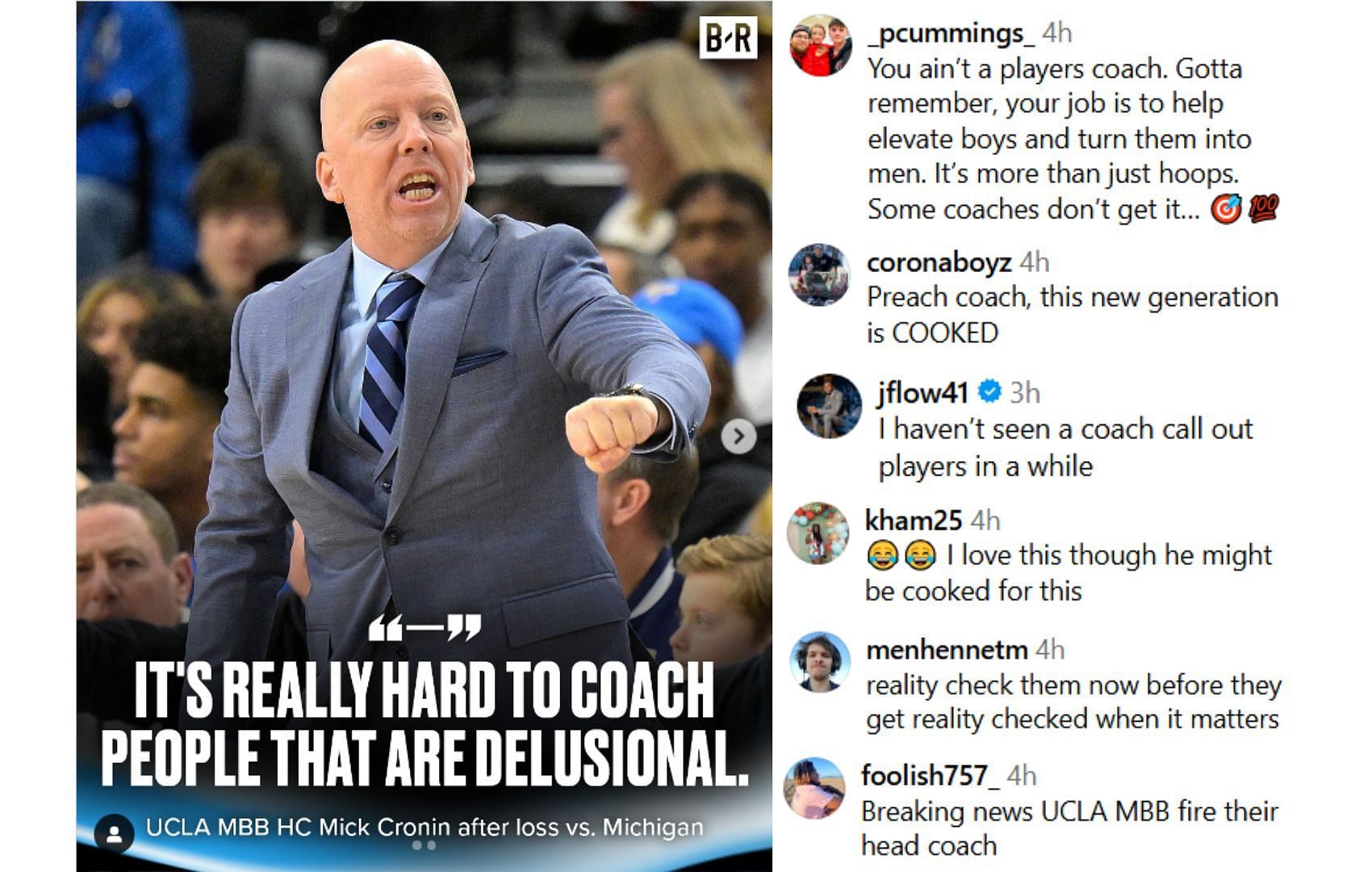 Fans react to Mick Cronin&#039;s comments on his players.