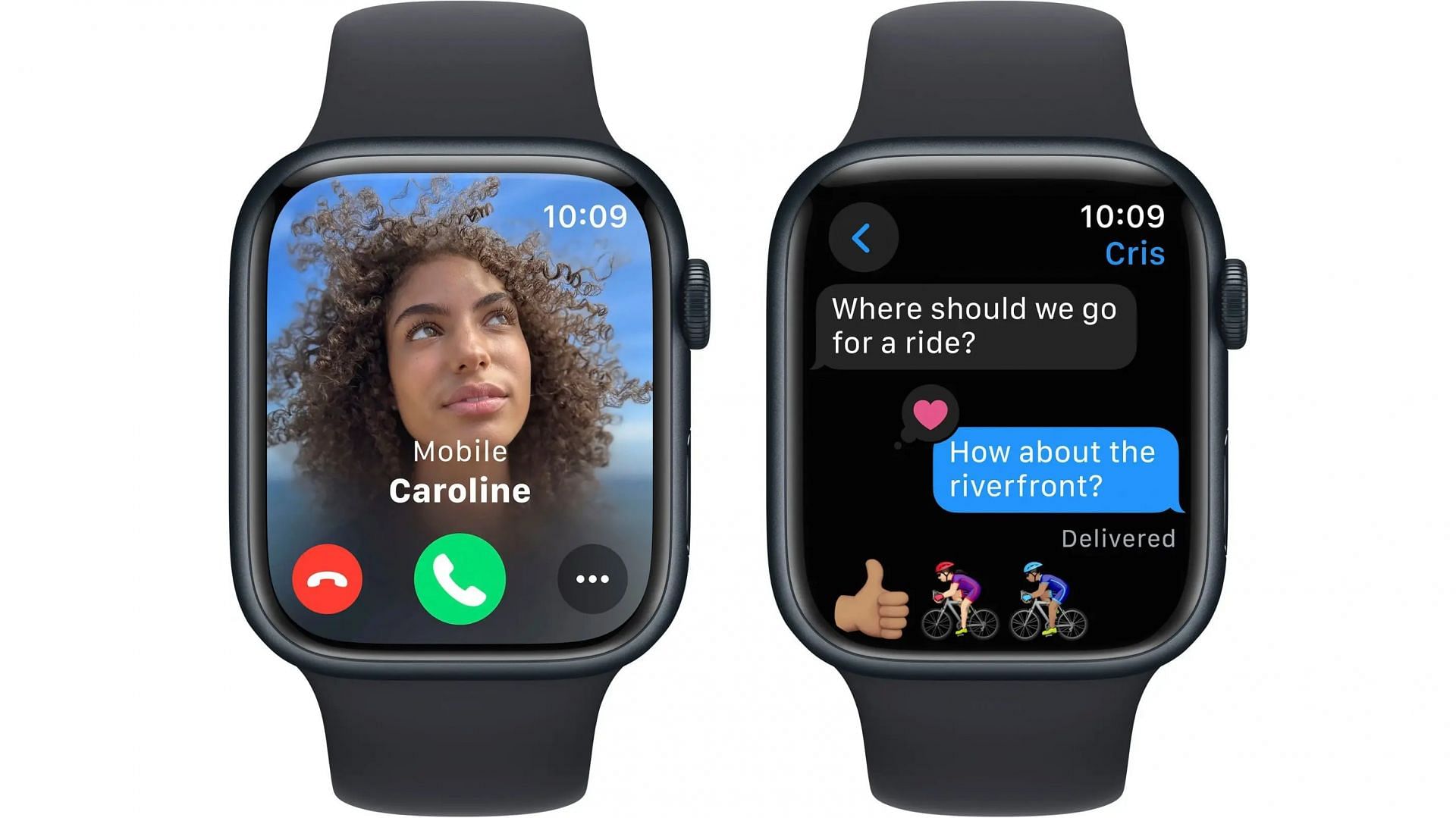 Calling feature in the Apple Watch Series 9 with GPS (Image via Apple)