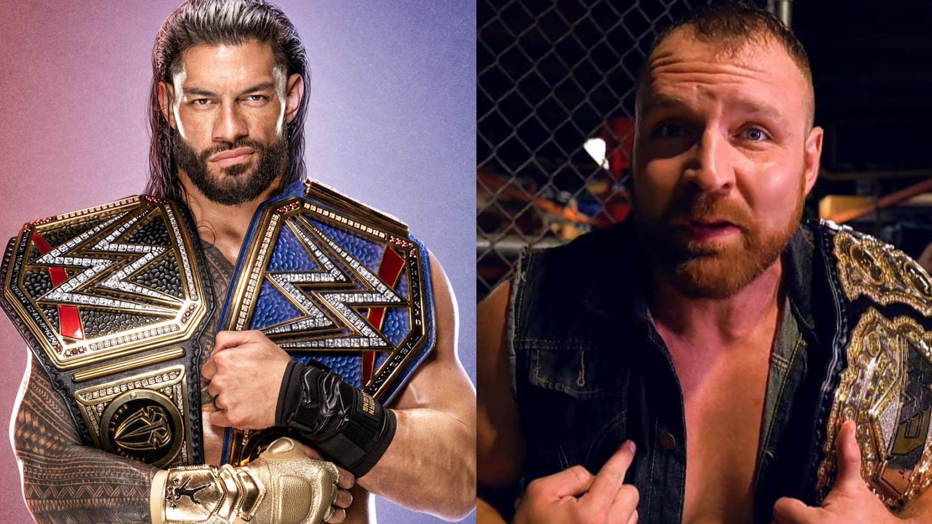 Roman Reigns and Jon Moxley are the flagbearers of WWE and AEW respectively. [Image credits: WWE Gallery and  AEW YOUTUBE]