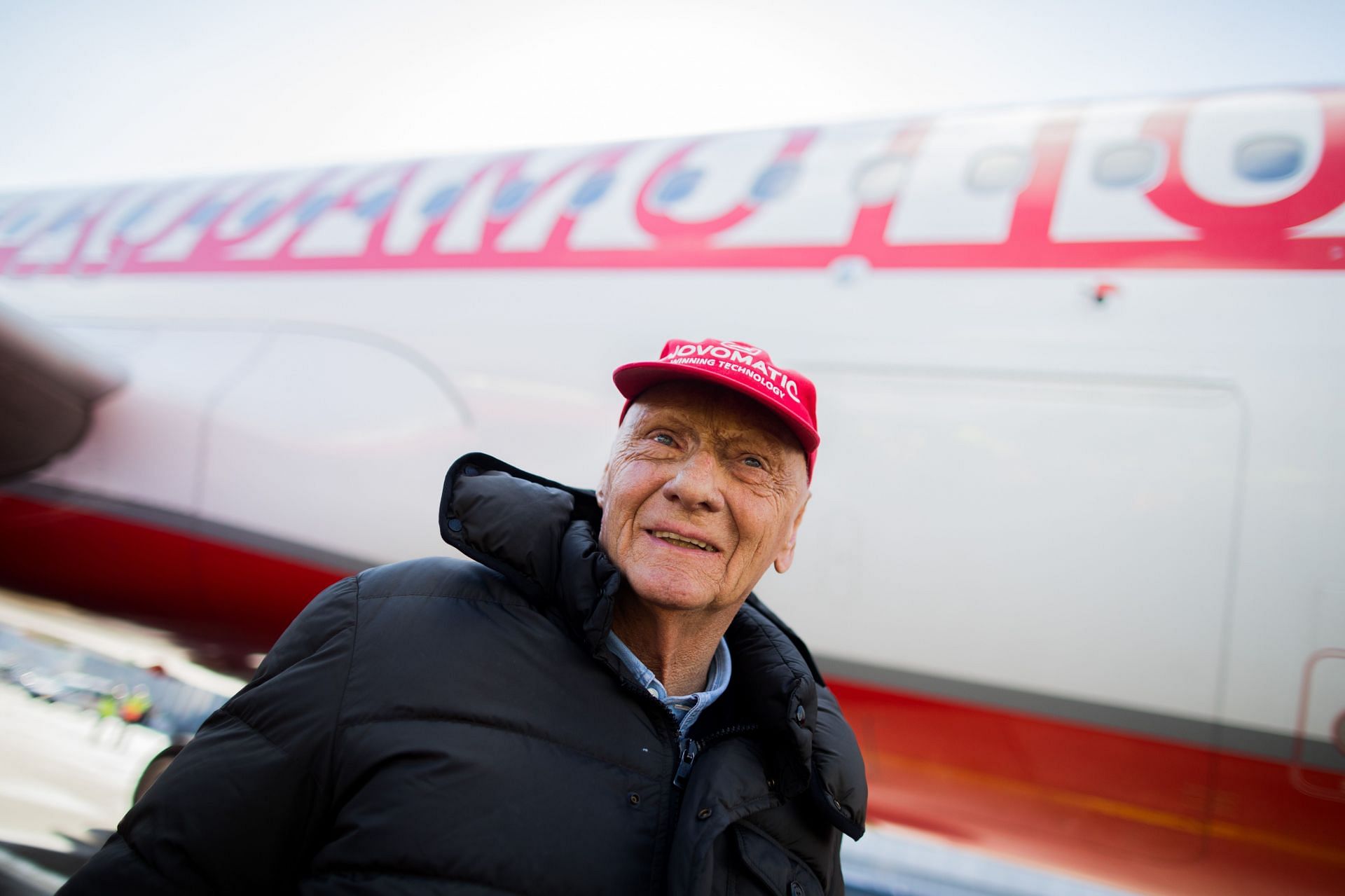 20 March 2018, Germany, Duesseldorf: Niki Lauda standing in front of an Airbus of his airline Laudamotion. Photo: Rolf Vennenbernd/dpa (Photo by Rolf Vennenbernd/picture alliance via Getty Images) - Source: Getty