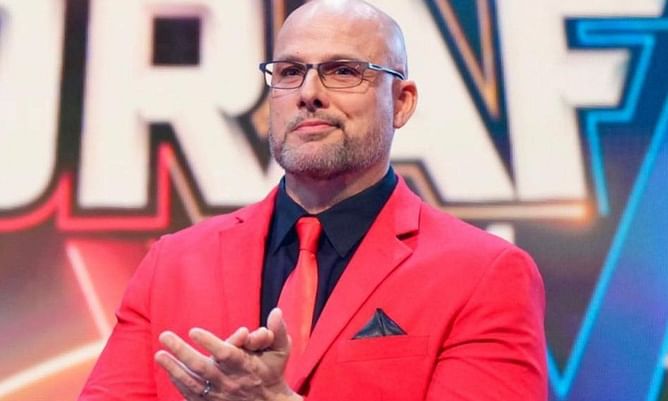 Adam Pearce reacts after WWE Superstar becomes the new champion