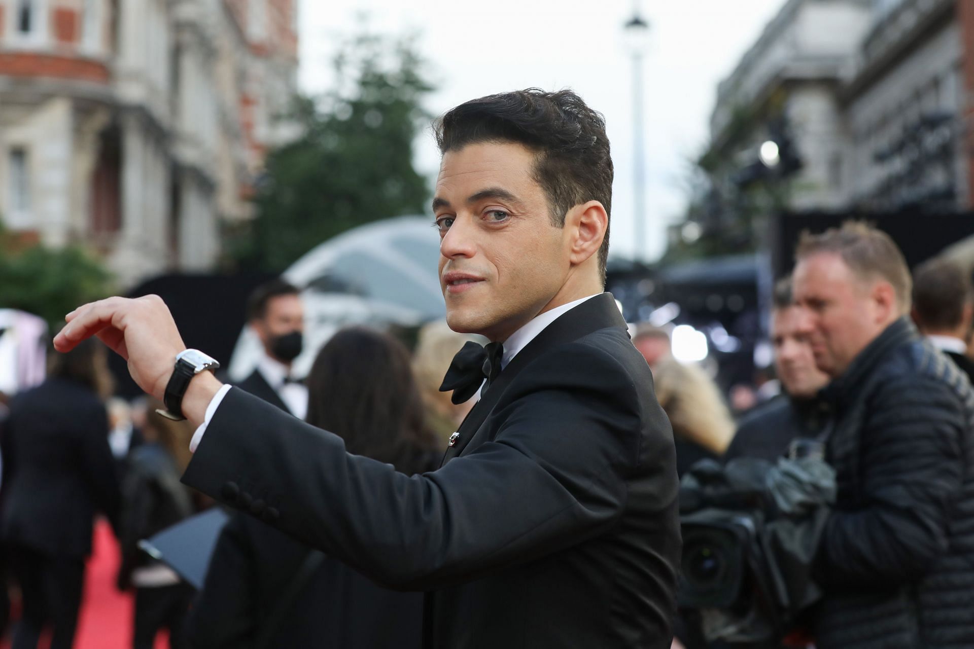 Malek at the World Premiere Of &quot;NO TIME TO DIE&quot; - Red Carpet (Image via Getty)