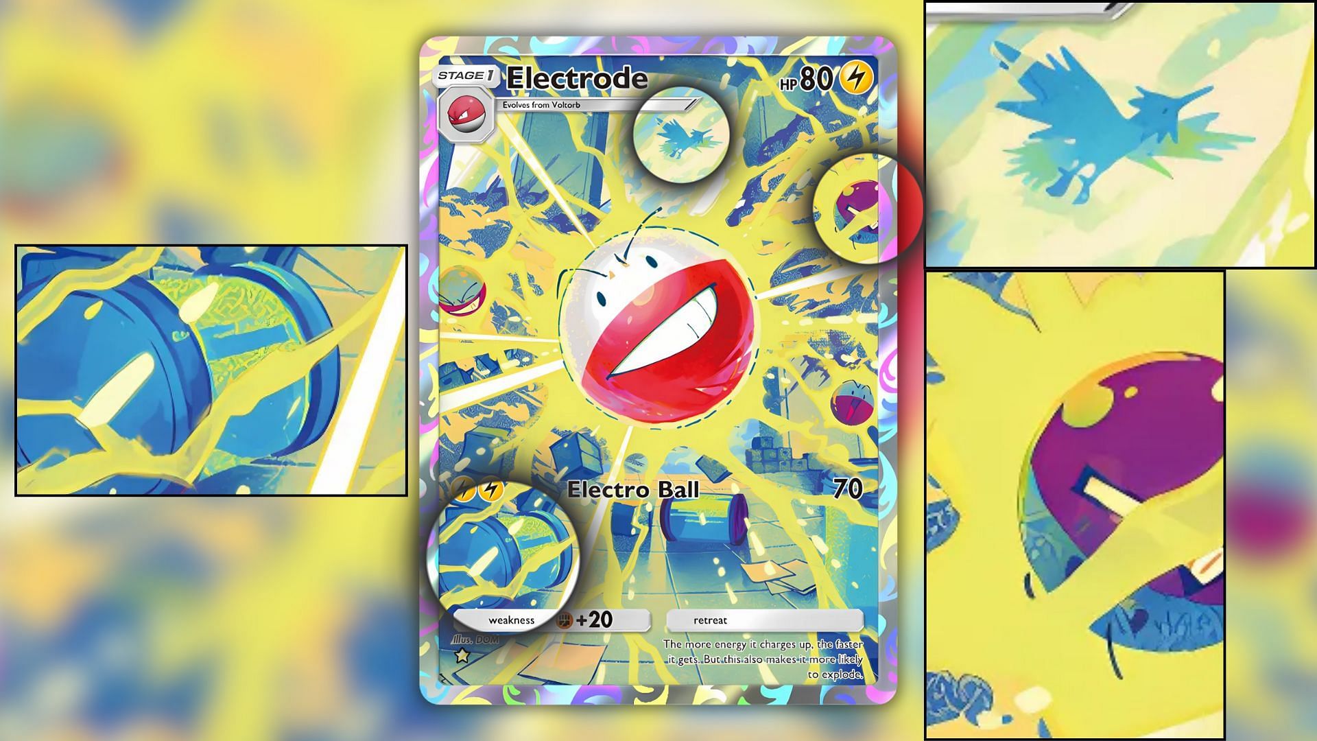 Electrode&#039;s card as seen in the game (Image via The Pokemon Company)