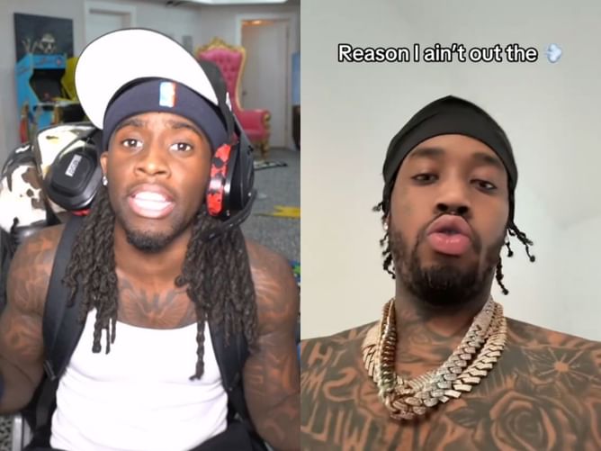 "I just lost two brain cells" - Kai Cenat reacts to Fivio Foreign's response to Plaqueboymax amid their feud