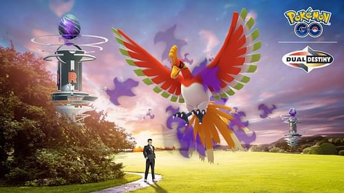 An official poster of the Shadow Ho-Oh Raid Day. (Image via Niantic)