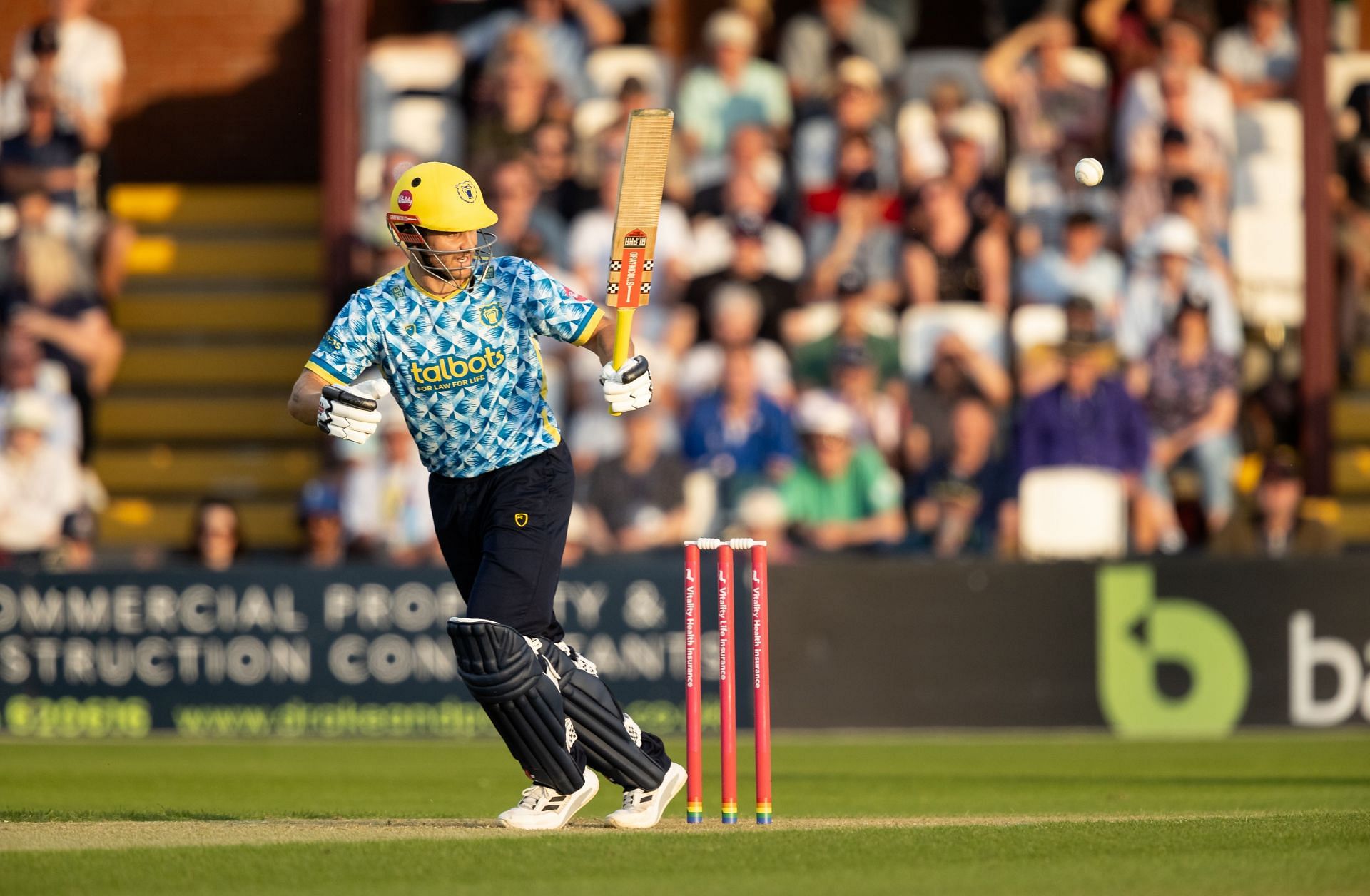 Sam Hain batting for the Birmingham Bears in the Vitality T20 Blast.