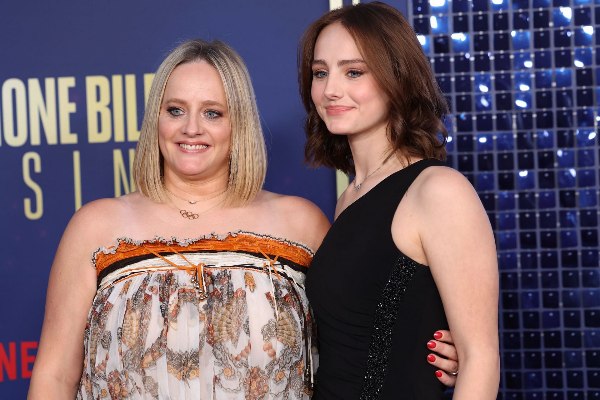 Cecile Landi and Juliette at the Premiere Of Netflix&#039;s &quot;Simone Biles Rising: Part 2&quot; in Los Angeles. (Source: Getty)