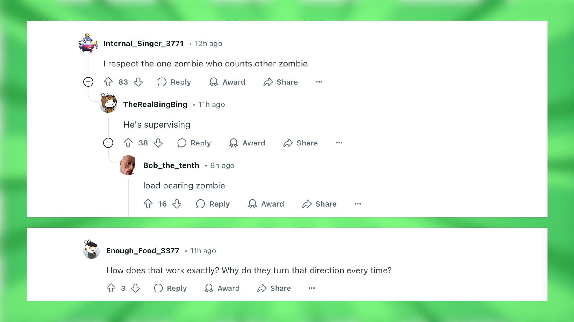 Redditors react to the video of zombies (Image via Reddit/Qualitude/Mojang Studios)