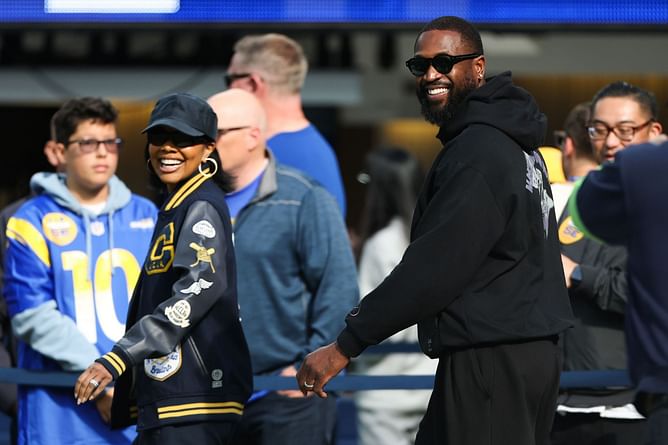 Dwyane Wade, Gabrielle Union & Kaavia steal the spotlight as they link up with Jordan Chiles at UCLA Bruins opener