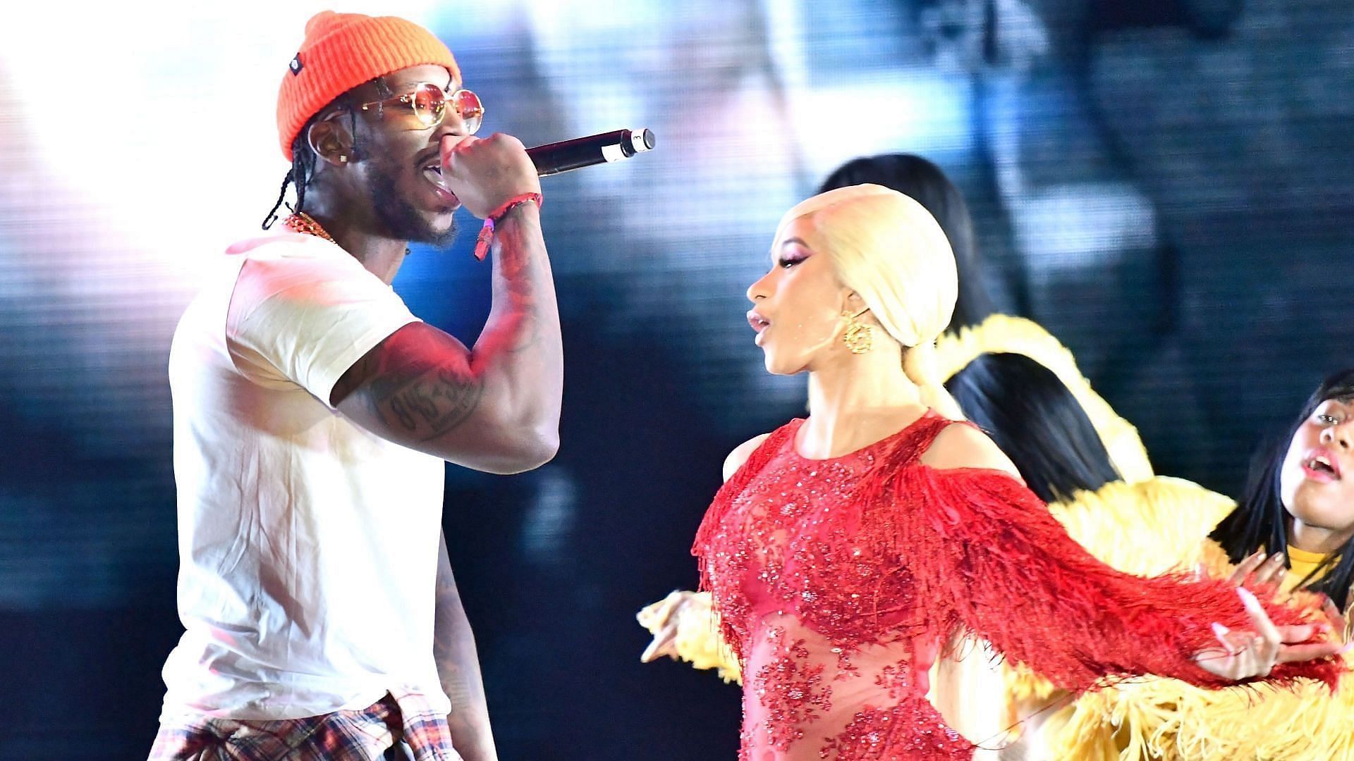 Rappers Pardison Fontaine and Cardi B perform onstage during day 2 of Rolling Loud Festival on December 15, 2018, in Los Angeles, California. (Image via Getty/Scott Dudelson)