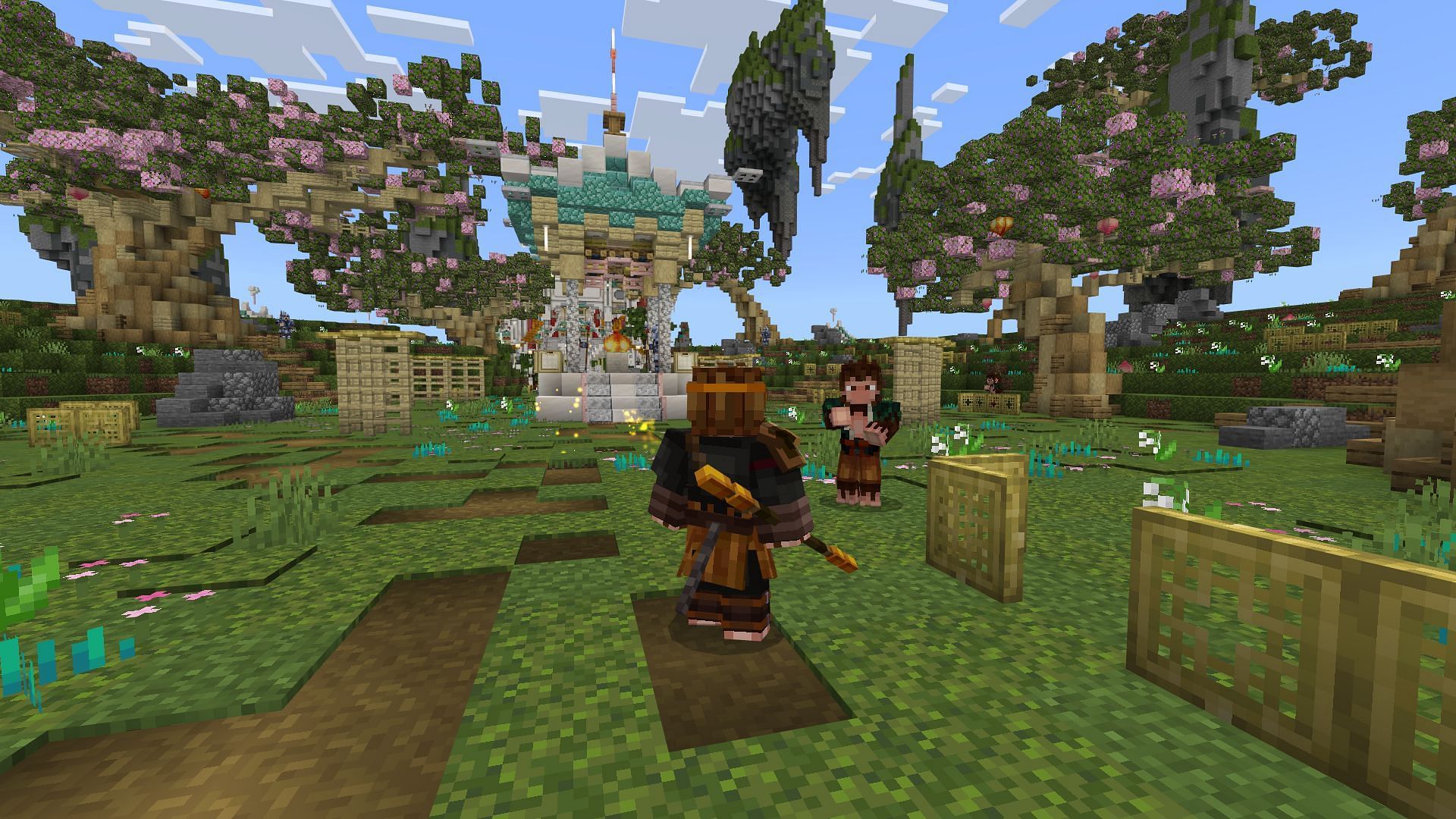 The Minecraft Wukong: Uproar DLC recreates the universe of Black Myth Wukong and lets you play as Sun Wukong (Image via Mojang Studios || Next Studio)