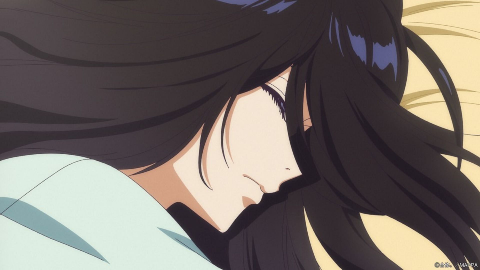 Natsuko as seen in the closing moments of Zenshu episode 2 (image via MAPPA)