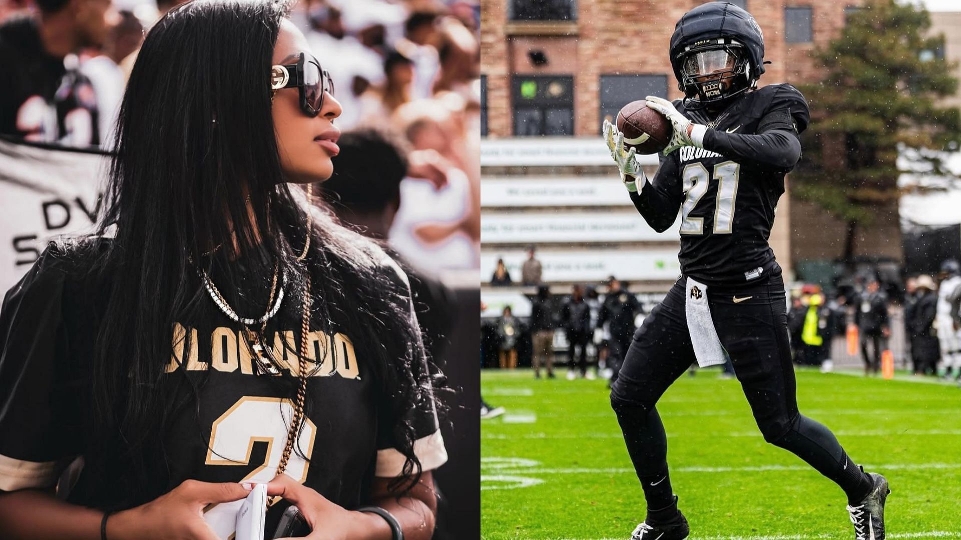 Pilar Sanders &amp; Colorado safety Shilo Sanders 