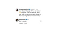 Kate Martin reacts to Bri's post on Instagram (via @brilewerkephoto on IG)