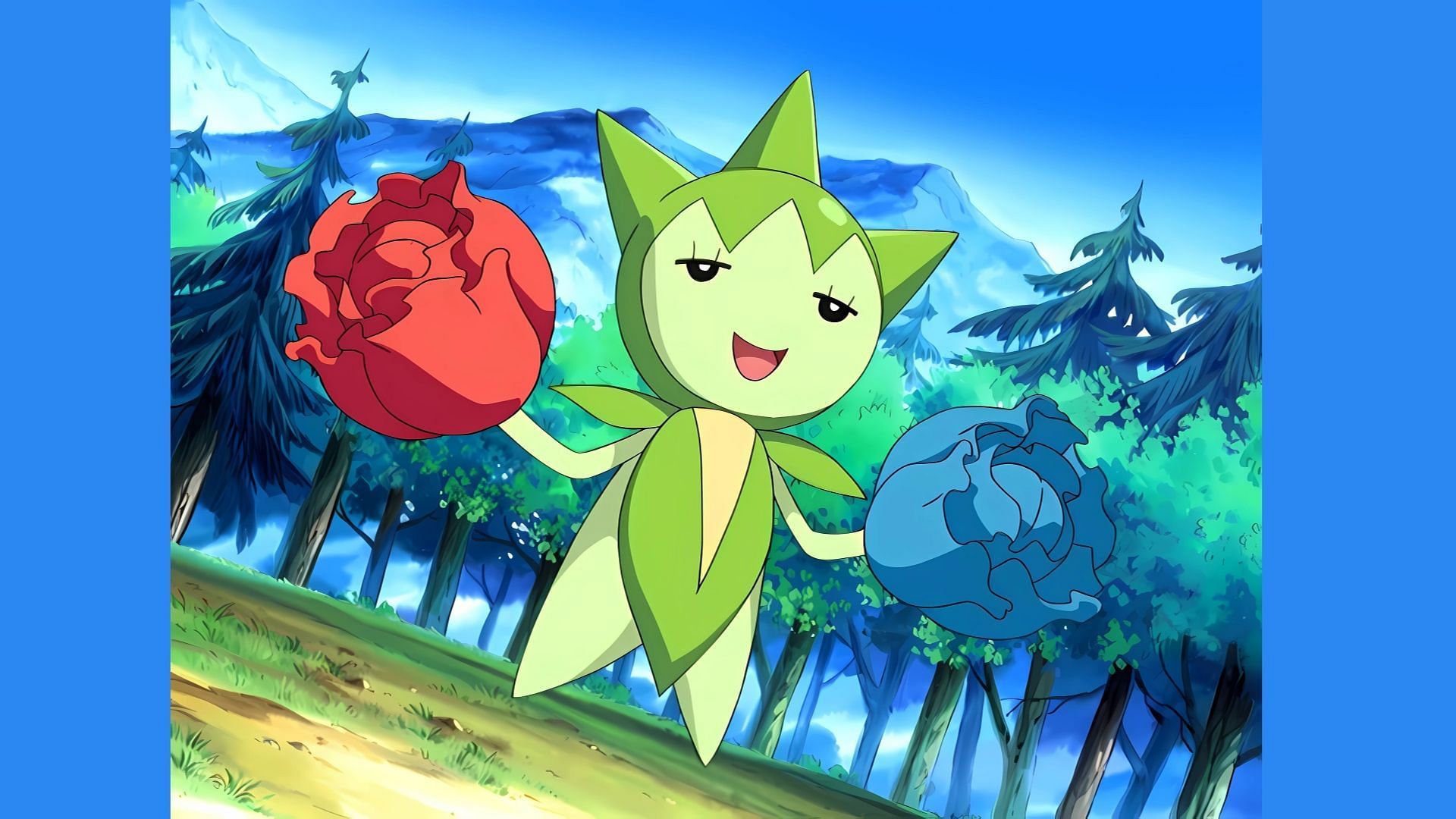 Roselia, as seen in the anime (Image via The Pokemon Company)