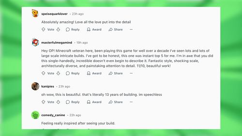 Redditors react to the city build (Image via Reddit/Mista_Fuzz)