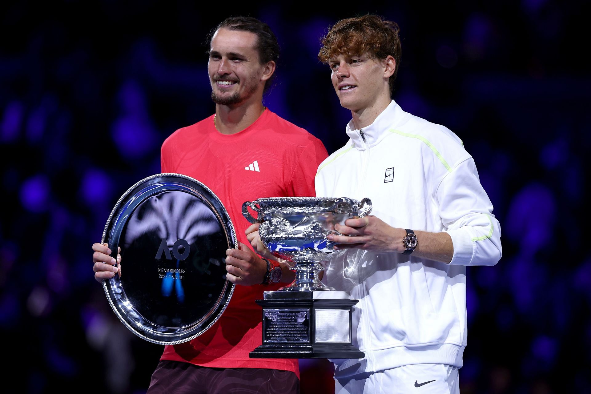 Alexander Zverev (L) with Jannik Sinner (R)- Source: Getty