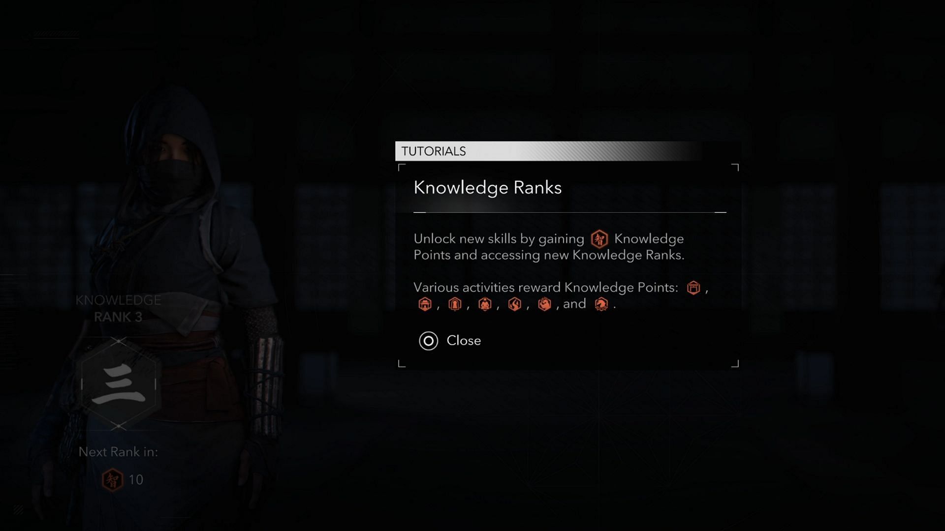 Increase Knowledge Ranks by completing various objectives (Image via Ubisoft)