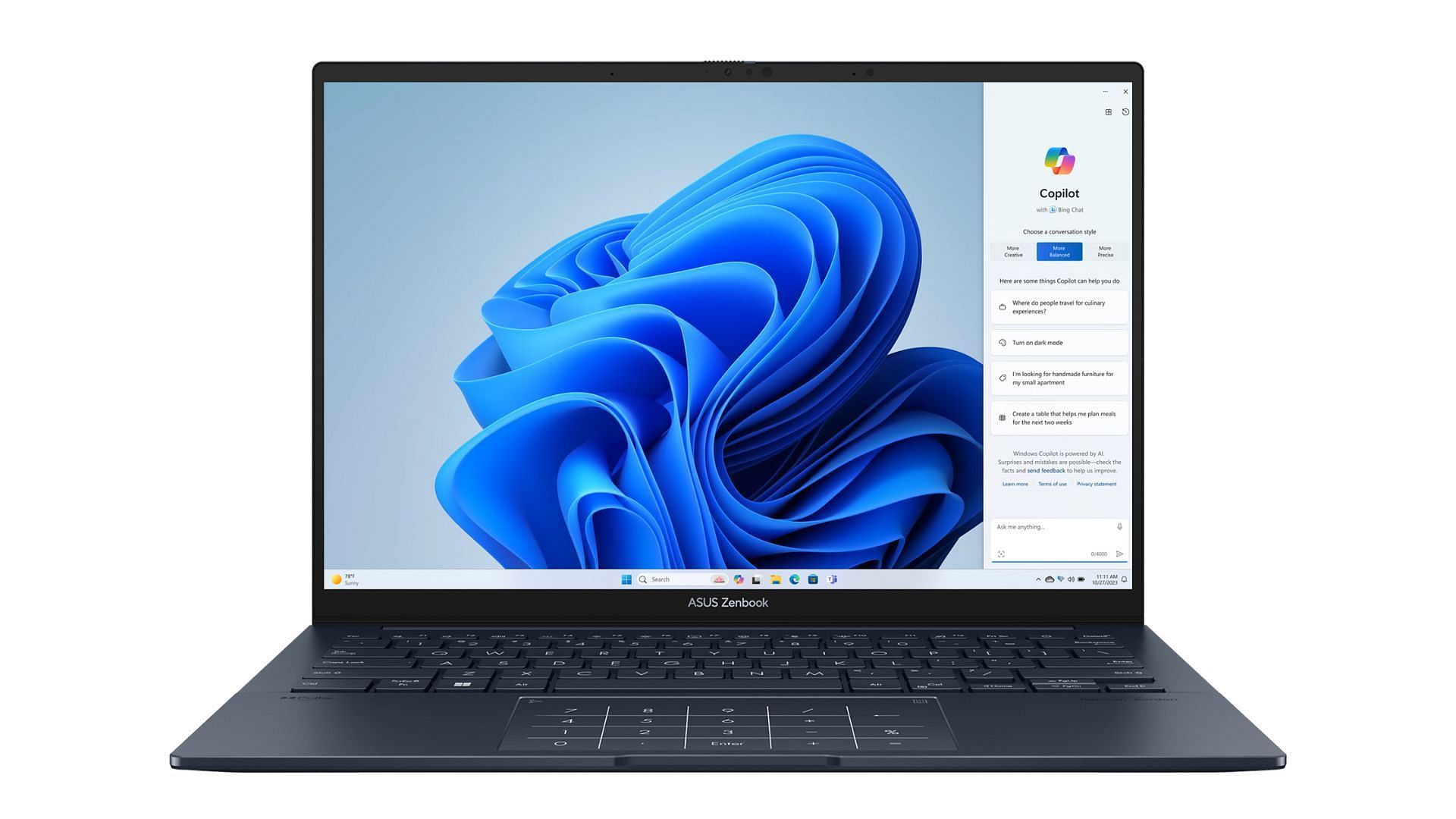 The Asus Zenbook 14 OLED has an excellent deal on Best Buy (Image via Asus)