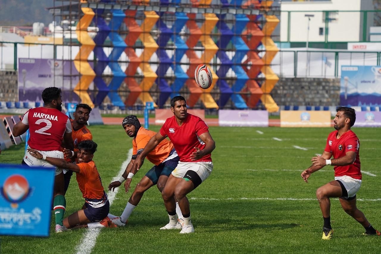 Haryana Rugby team in action (Image via National Games)