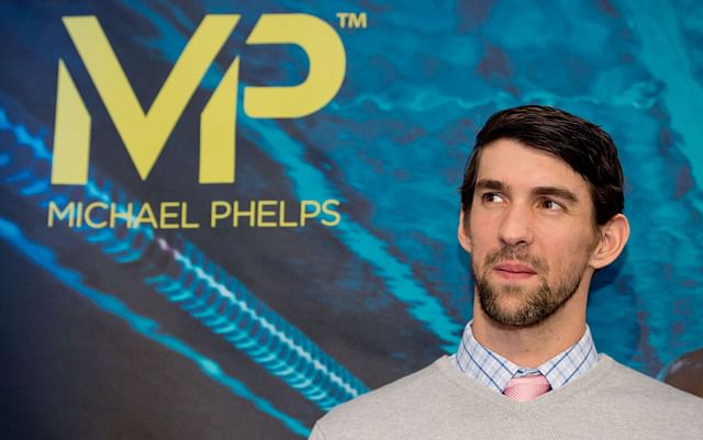 Michael Phelps at ISPO sporting equipment trade show - Source: Getty