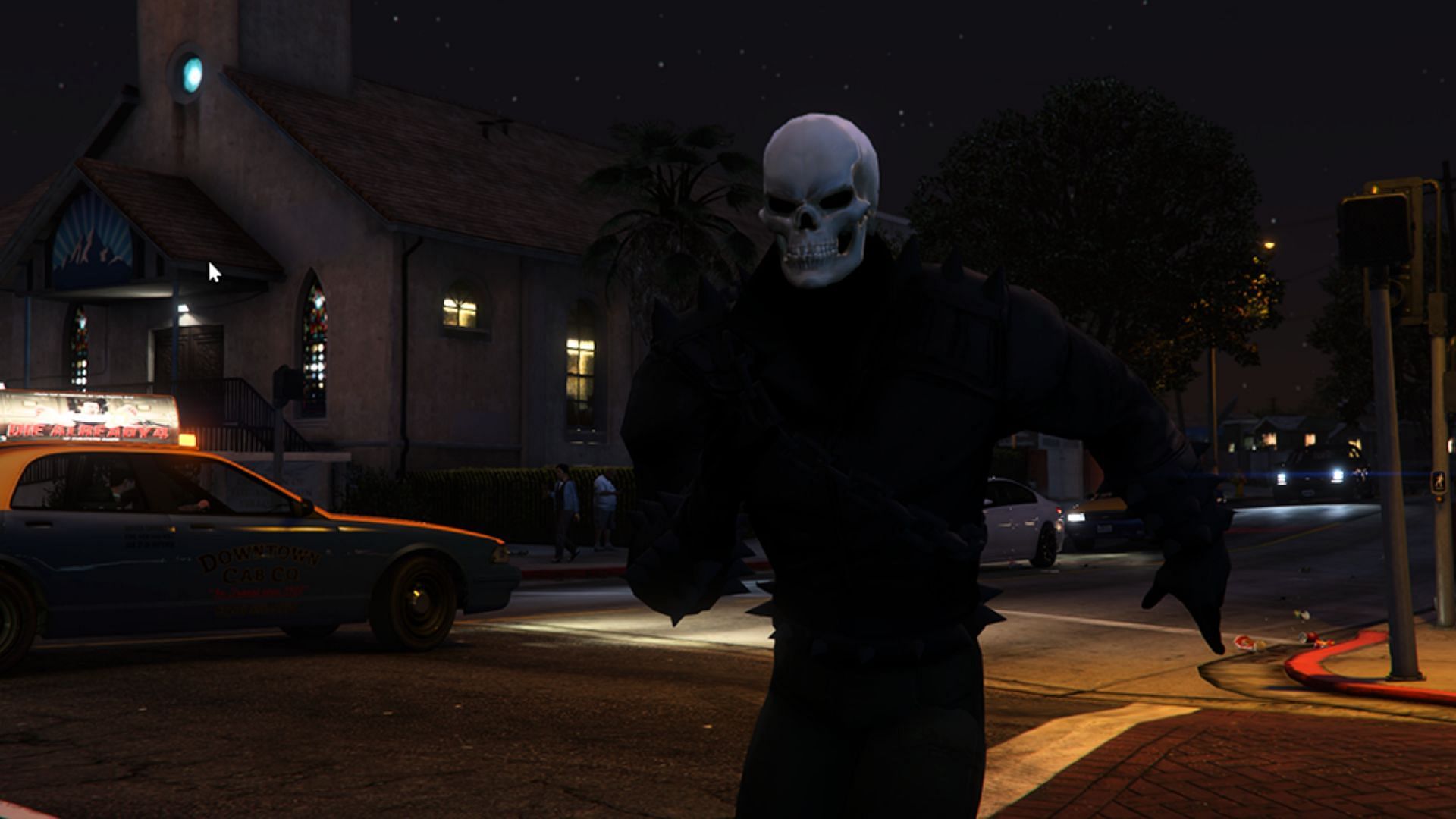 Ghost Rider can be a terror at night in Grand Theft Auto 5 (Image via GTA5-Mods)